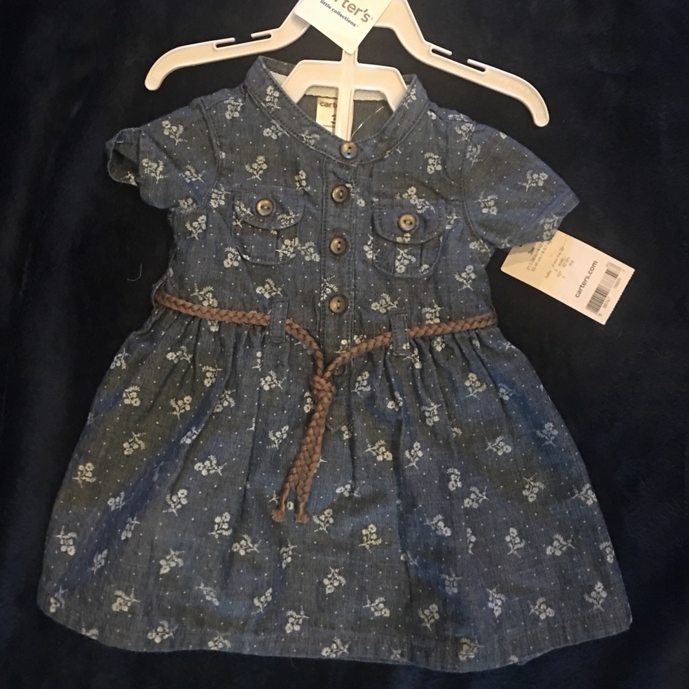 Carter’s Baby Girl Chambray dress NWT